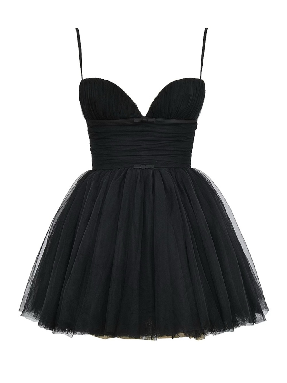 House of CB Princess Black Tulle Mini Dress